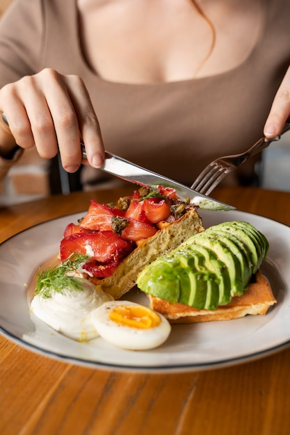 Photo gros plan sur des plats délicieux