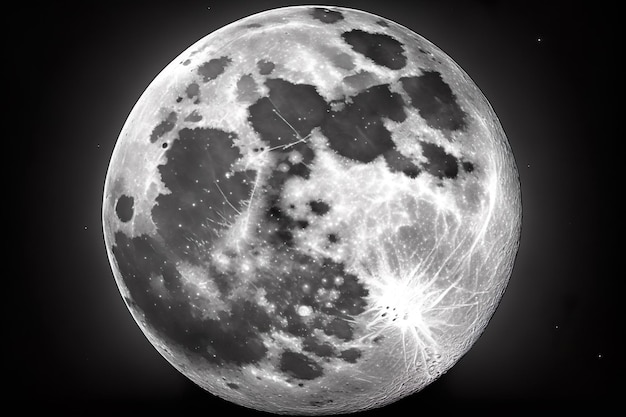 Photo un gros plan d'une pleine lune avec la lune en arrière-plan