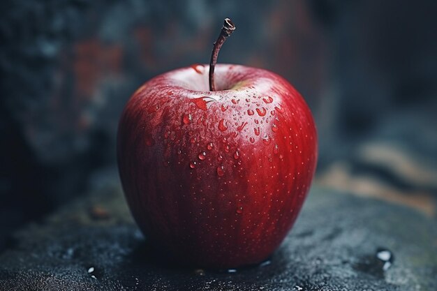 gros plan sur la pomme rouge