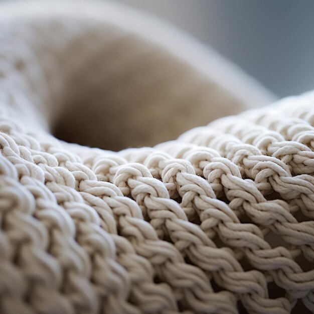Un gros plan d'un pull à tricot