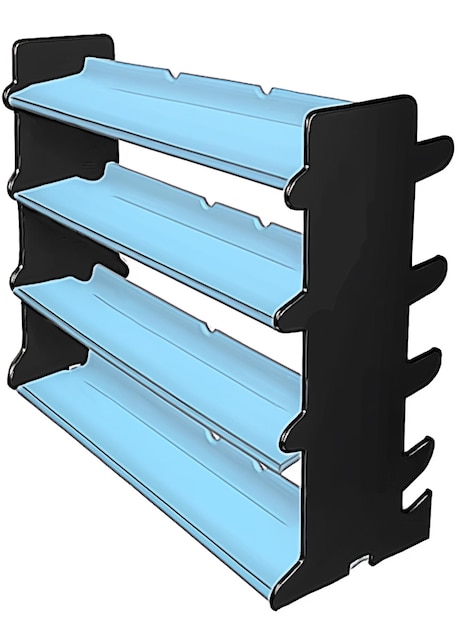 Un gros plan d'un rack avec trois étagères dessus générative ai