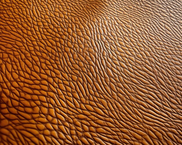 Le gros plan révèle un matériau en cuir brun texturé avec un motif d'IA générative