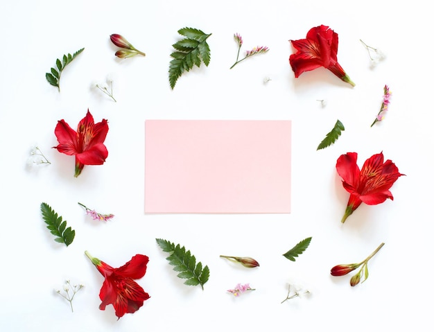 Photo un gros plan de roses rouges sur un fond blanc