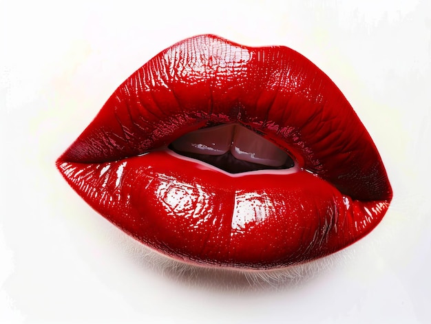 Un gros plan d'un rouge à lèvres rouge