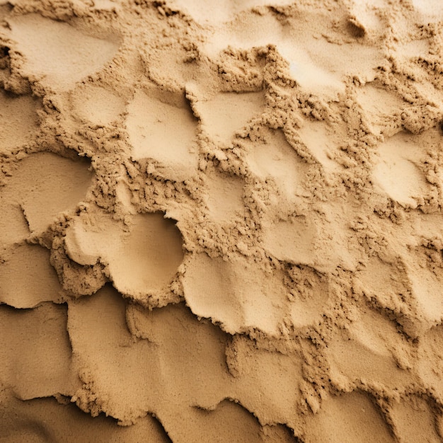 Un gros plan de sable avec une forme de coeur dessus