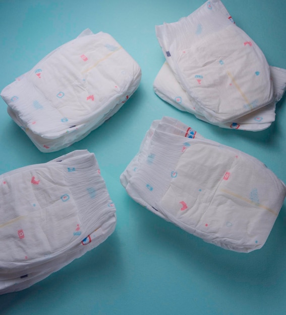 Gros plan sur des sous-vêtements pour bébés couches pour bébés