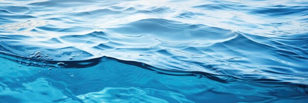 Photo un gros plan d'une surface d'eau bleue