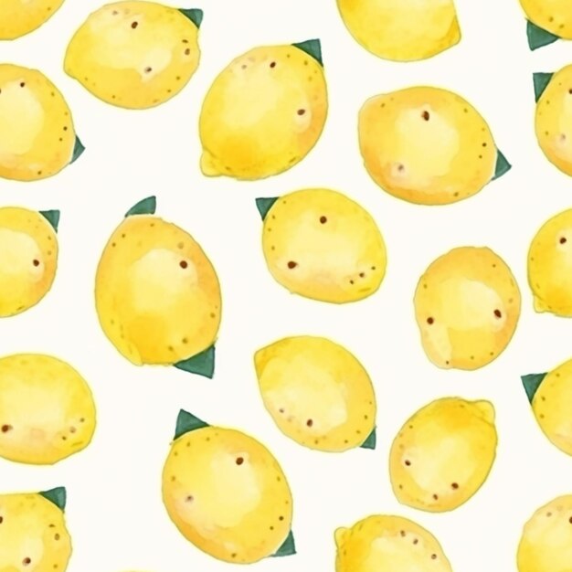 un gros plan d'un tas de citrons sur une surface blanche ai générative