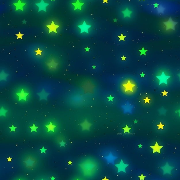 Un gros plan d'un tas d'étoiles sur un fond bleu ai générative