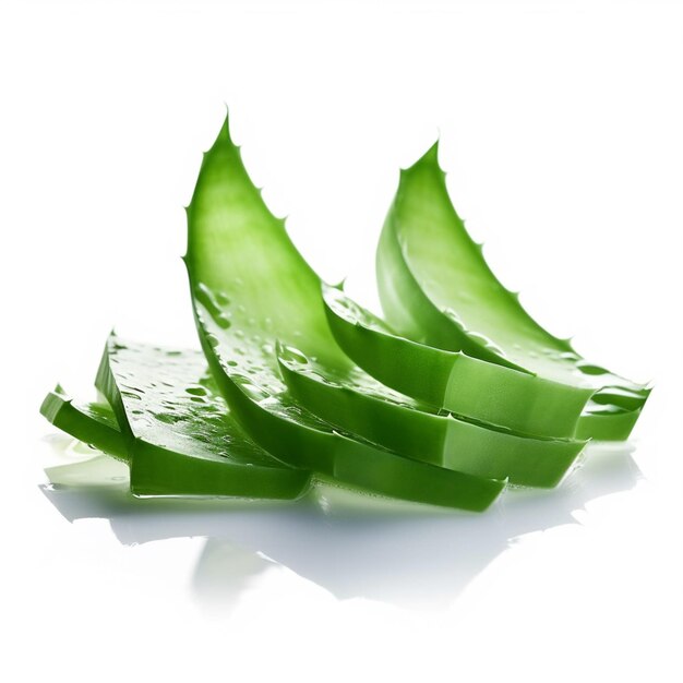 Un gros plan d'un tas de feuilles d'aloe vera