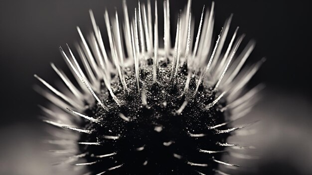 Photo un gros plan d'une tête de fleur avec des gouttes d'eau