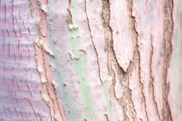 Photo gros plan de la texture d'un arbre à l'écorce rose généré par ai