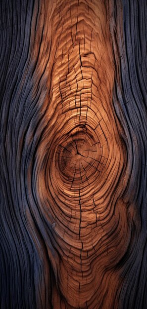 Un gros plan d'une texture de bois avec une lumière qui brille sur elle