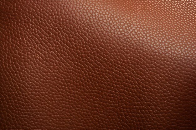 Photo un gros plan d'une texture de cuir marron avec un petit trou ia générative