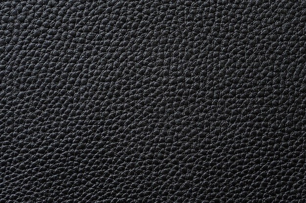 Gros plan de la texture en cuir noir sans soudure pour le fond