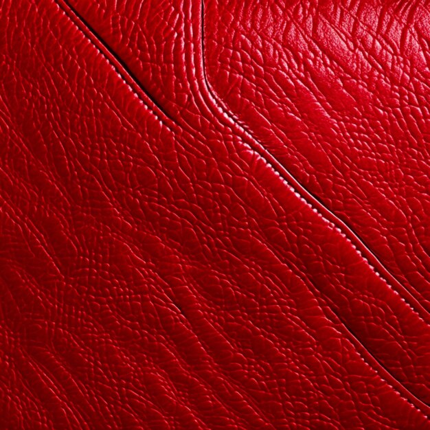 Photo un gros plan d'une texture de cuir rouge avec une très grande quantité de rayures