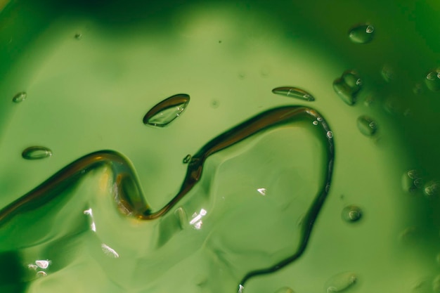 gros plan sur la texture du gel d'aloès, la texture du gel