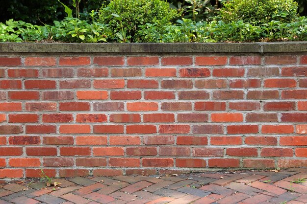 Gros plan de la texture du mur de briques montrant l'extérieur du bâtiment et gros plan de l'architecture en brique dans l'urb