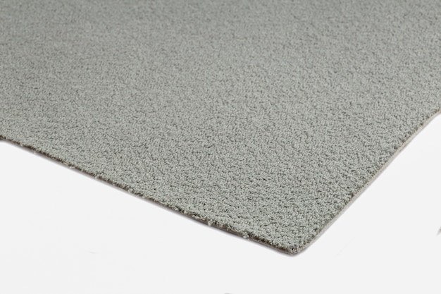 Gros plan sur la texture du tapis gris isolé
