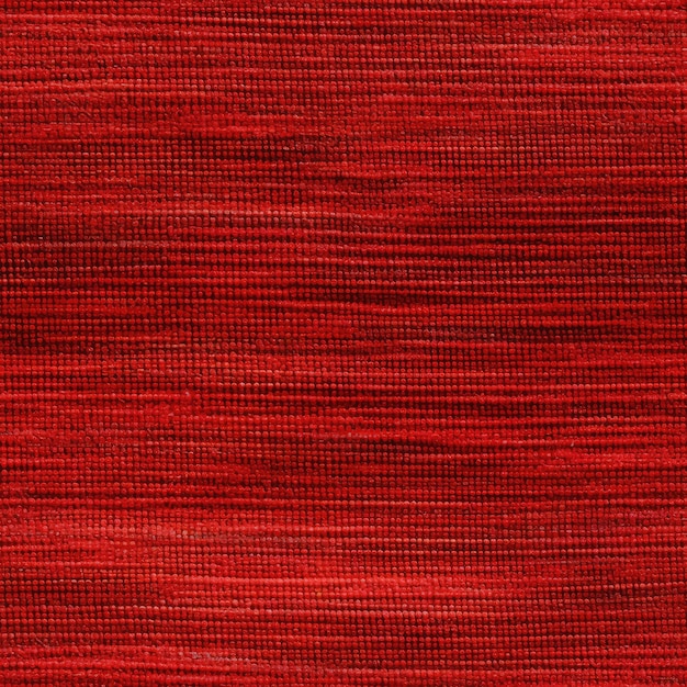 Photo gros plan d'une texture de lin rouge avec un motif audacieux