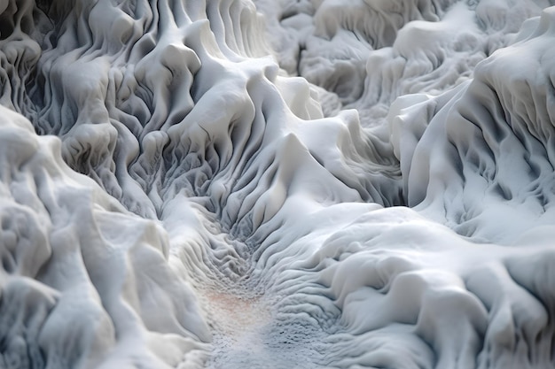 Un gros plan d'une texture de neige avec le mot glace dessus