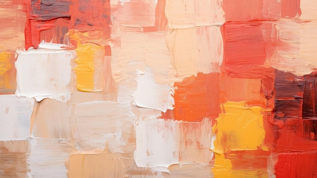 Un gros plan de la texture d'une œuvre d'art abstrait en couleurs vives Génératif Ai