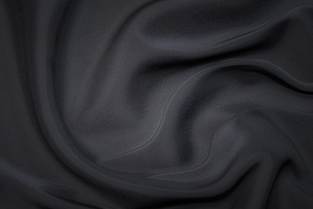 Gros plan texture de tissu gris naturel ou de tissu de couleur noire Texture de tissu de coton naturel ou de lin textile fond de toile grise ou noire