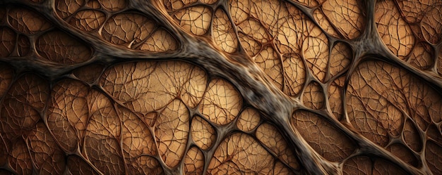 Un gros plan de la texture des veines organiques abstrait lymphatique