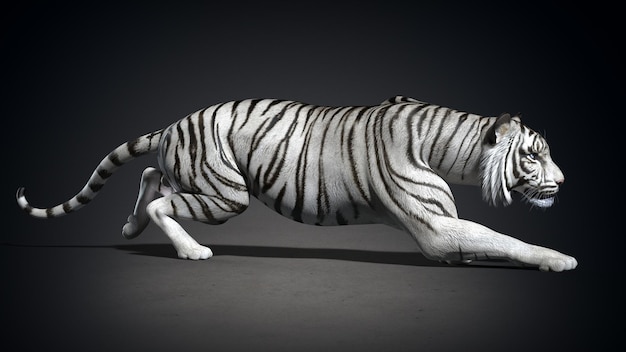 Gros plan de tigre. illustration 3D