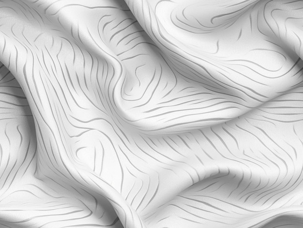 Un gros plan d'un tissu blanc avec un design ondulé ai génératif