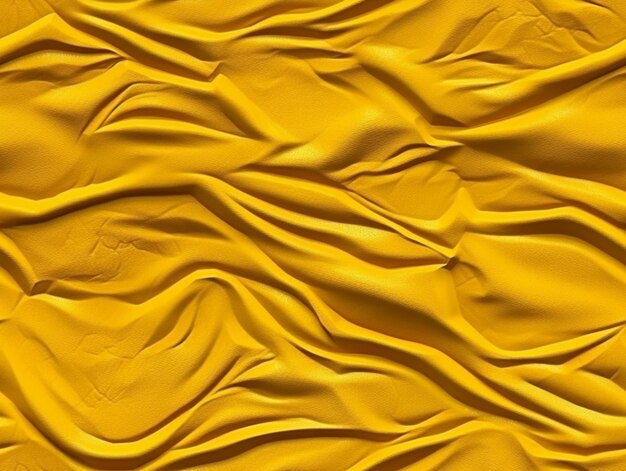 Photo un gros plan d'un tissu jaune avec une très grande onde générative ai