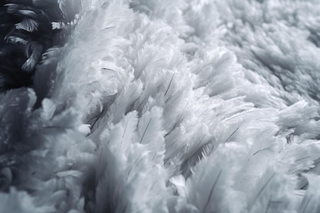 Un gros plan de tissu pelucheux blanc