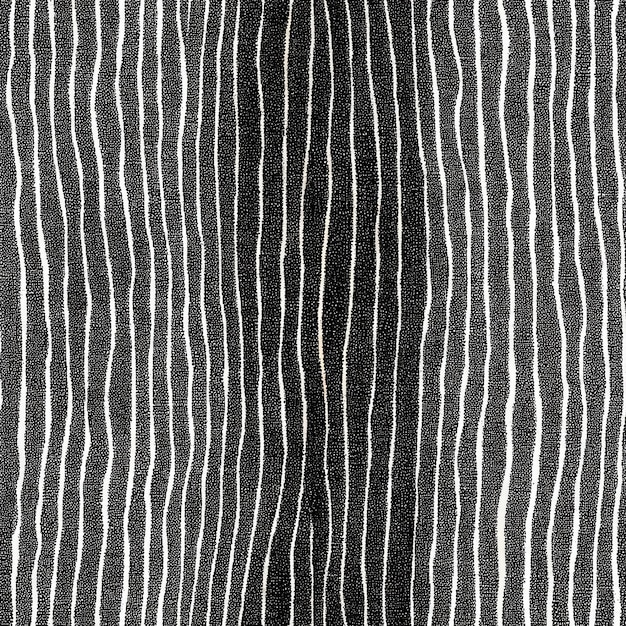 Un gros plan d'un tissu rayé noir et blanc avec une bande blanche générative ai