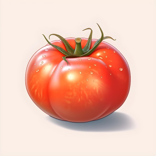 Un gros plan d'une tomate