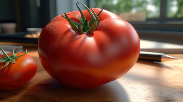 Gros plan de tomates biologiques avec espace de copie IA générative