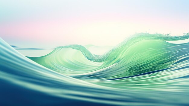 Gros plan sur une vague océanique fluorescente