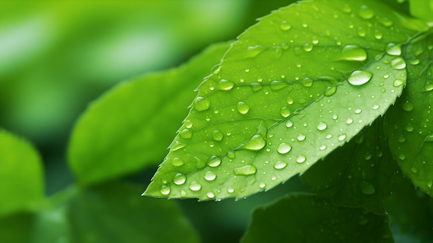 Gros plan de verts tranquilles embrassant la beauté brute de la texture des feuilles