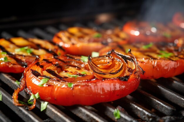 Un gros plan de la viande de fajita grillée à la perfection carbonisée