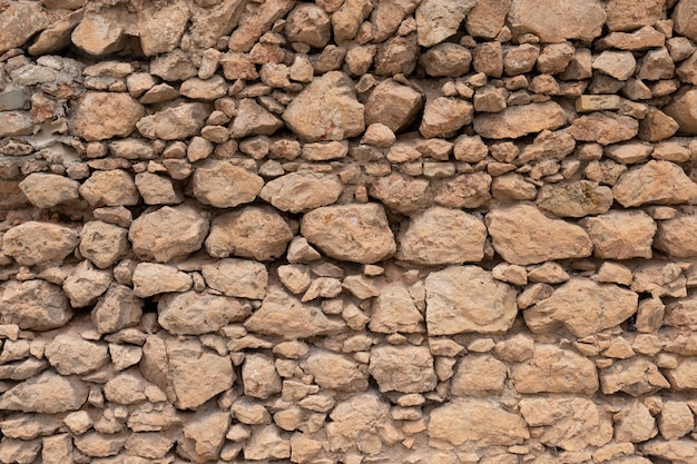 Gros plan sur le vieux mur de pierres texture