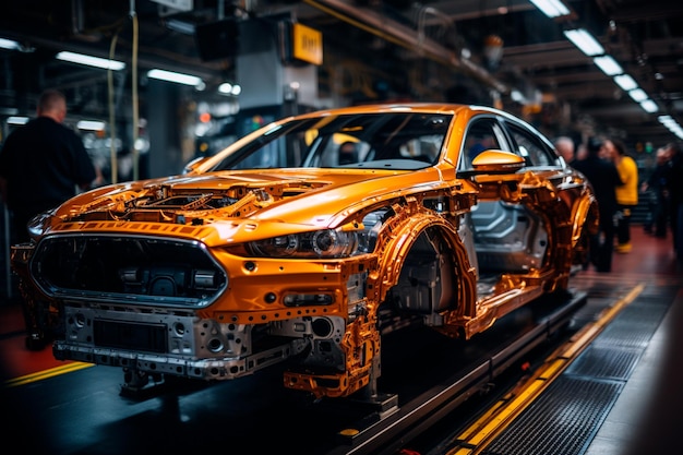 gros plan d'une voiture dans le garage