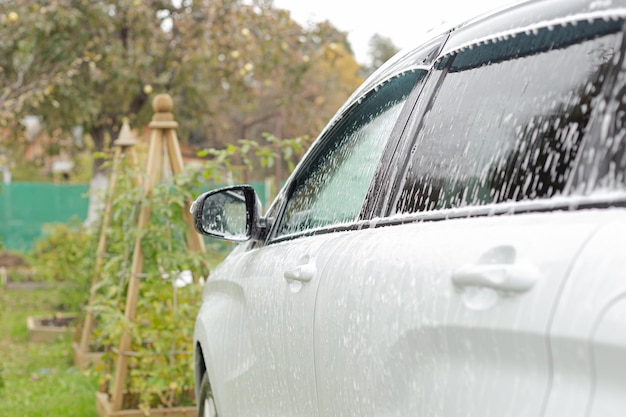 Gros plan de voiture Lavage de voiture