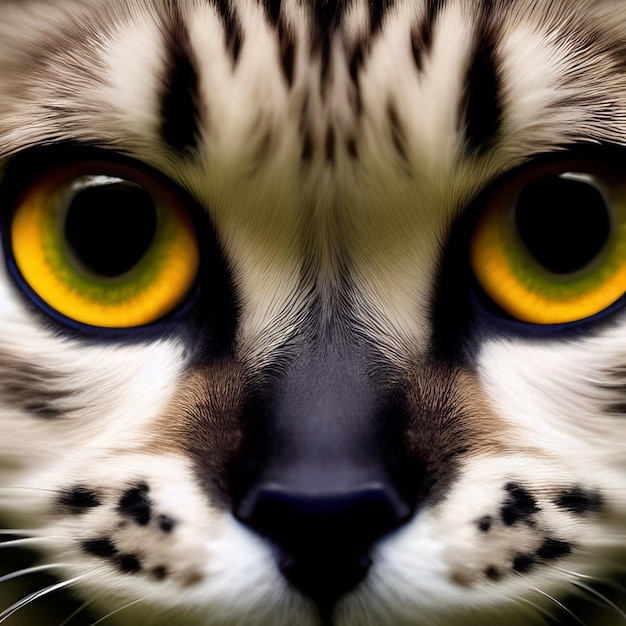 Un gros plan des yeux d'un chat