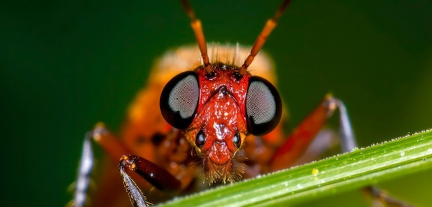 Un gros plan des yeux d'un papillon