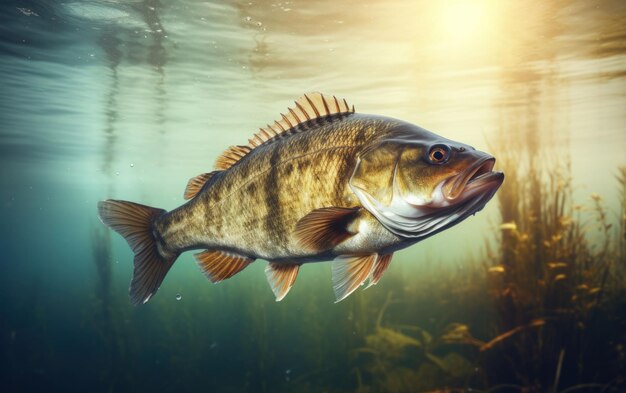 Un gros poisson qui nage avec élégance