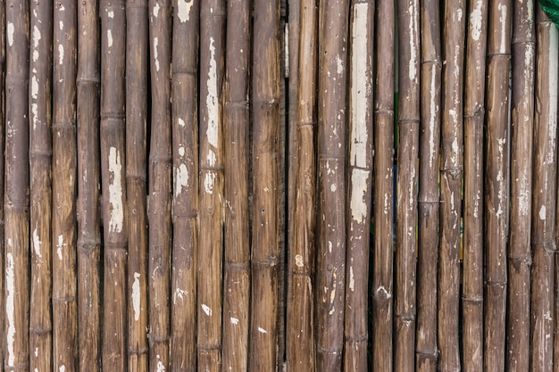 Photo gros rangée de bambou brun comme toile de fond