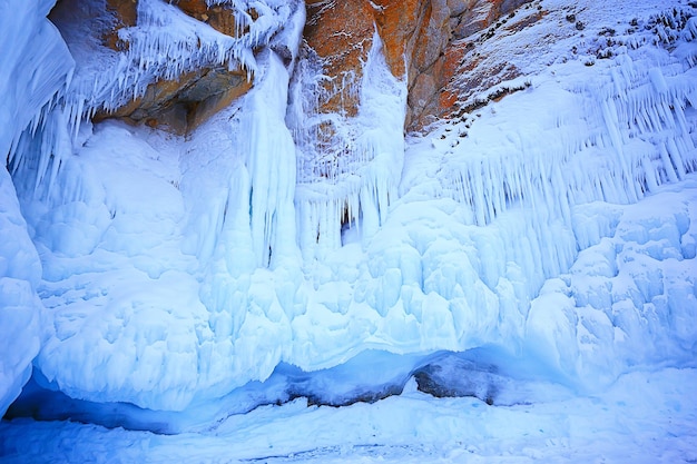 grotte de glace hiver gelé nature fond paysage