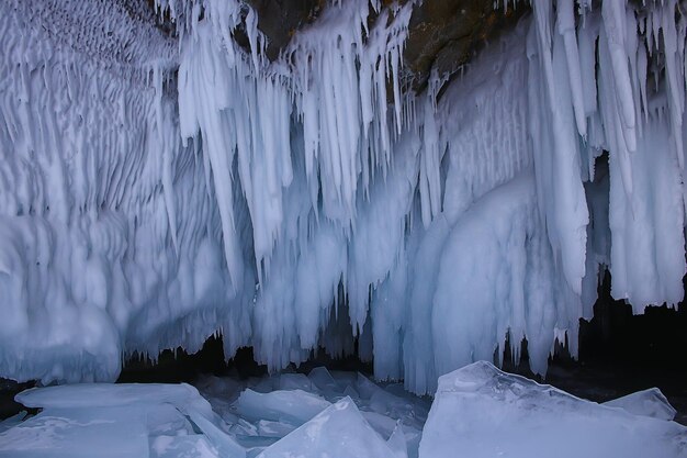 grotte de glace hiver gelé nature fond paysage