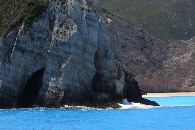 Grottes bleues sur l'île de Zakynthos