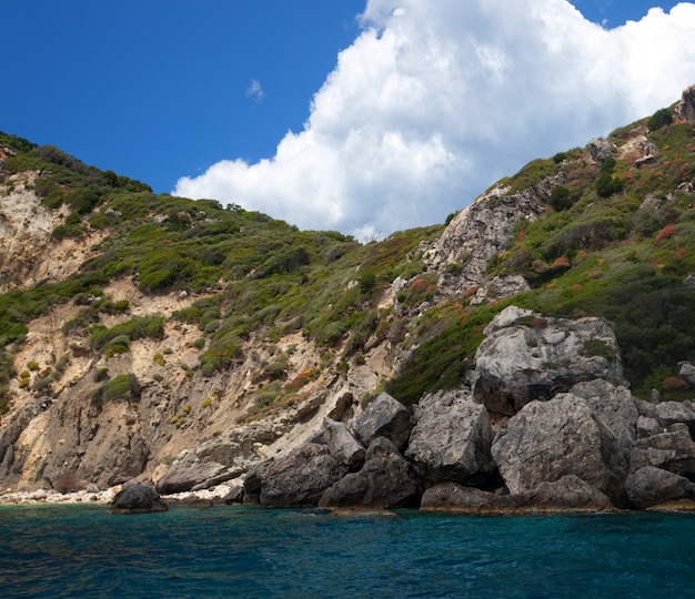 Grottes bleues sur l'île de Zakynthos