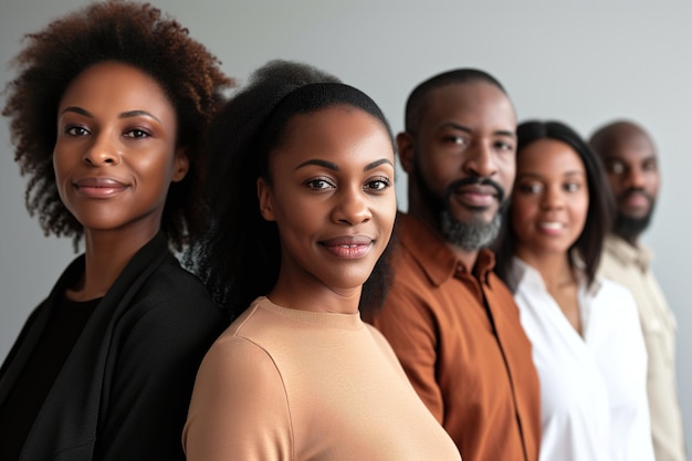 Un groupe d'Afro-Américains concept de diversité ethnique